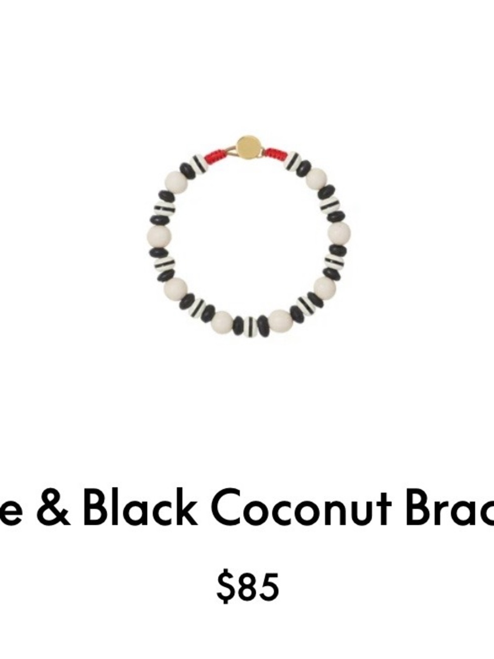 ROXANNE ASSOULIN Bone & Black Coconut Bracelet firm price